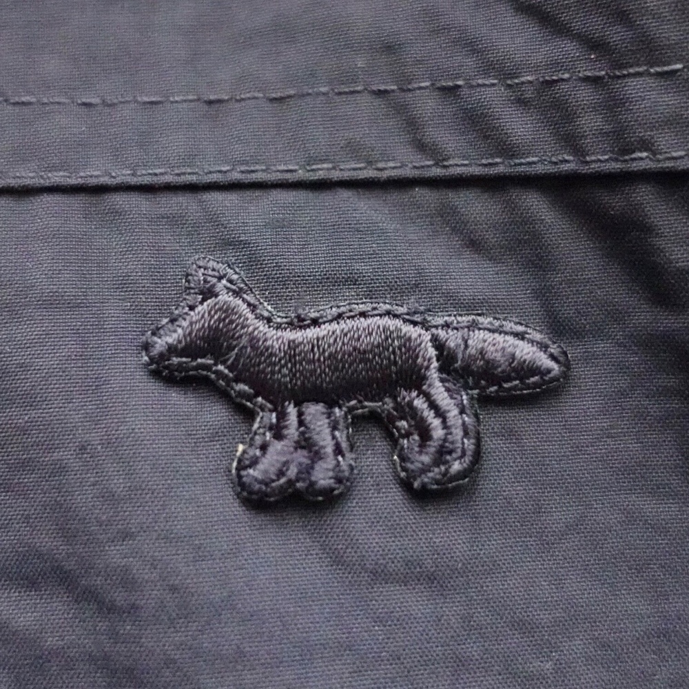 Maison Kitsune Mens Jacket MEDIUM Spring Fox Technical Windbreaker Navy